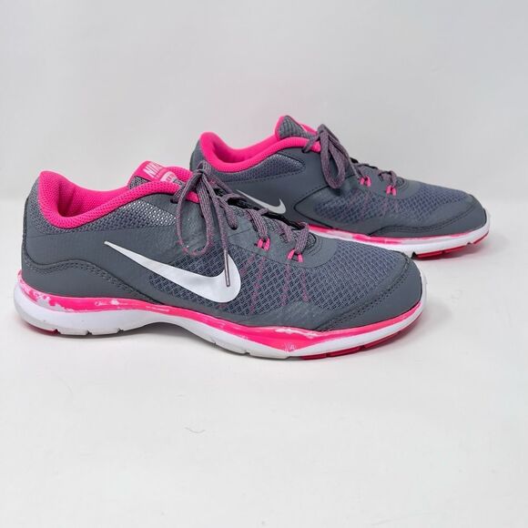 Nike Women’s Flex Trainer 5 Gray Pink Running Shoes Size 7 (724858-003) - Picture 9 of 9